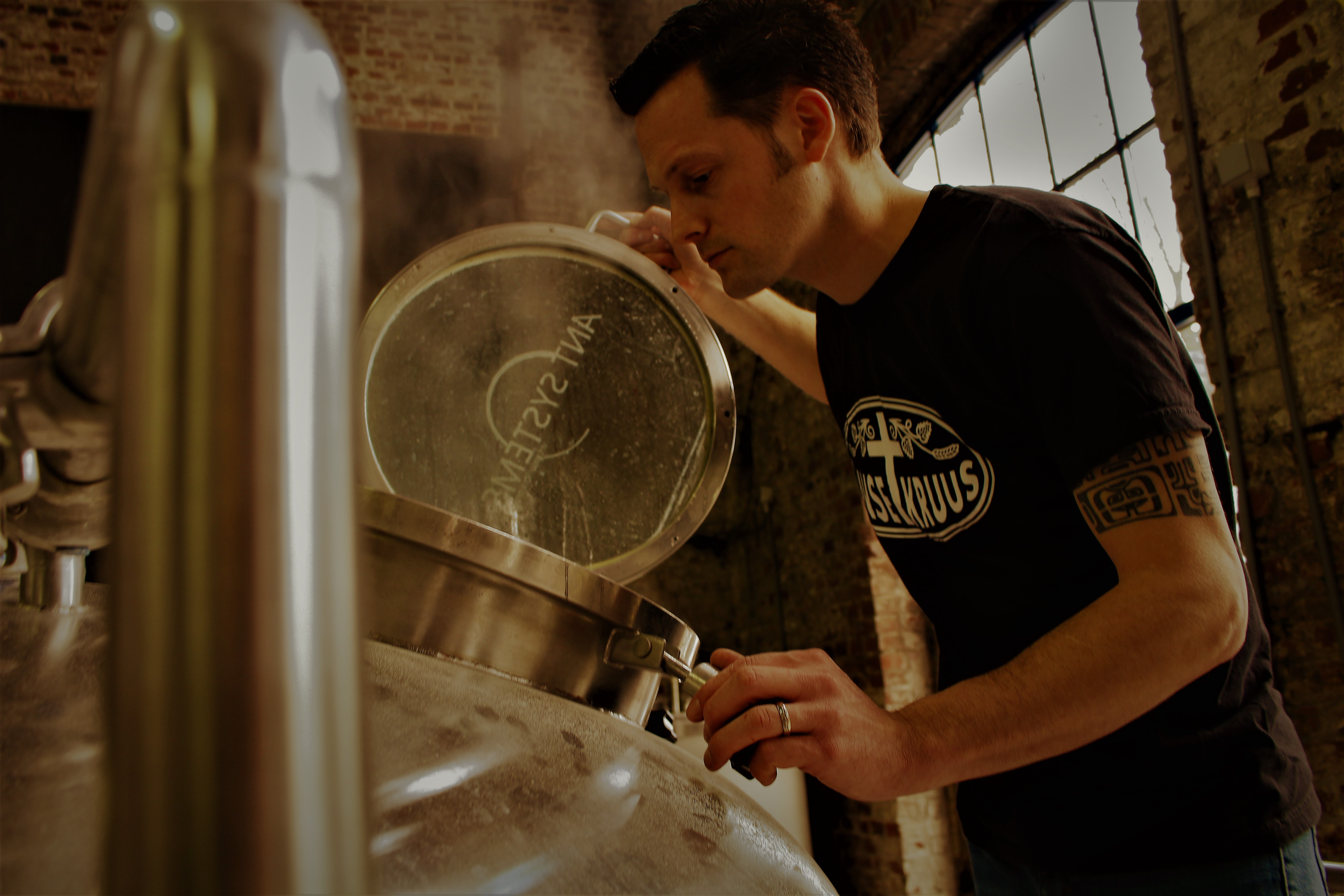 De brouwketels van brouwerij Gunse Kruus